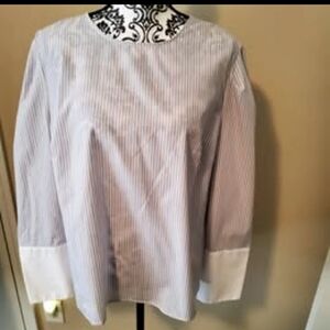Who What Wear Bubble Shirt Candy Stripe 1X